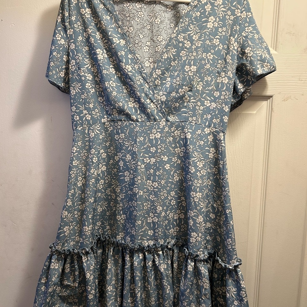 Floral Blue Dress
